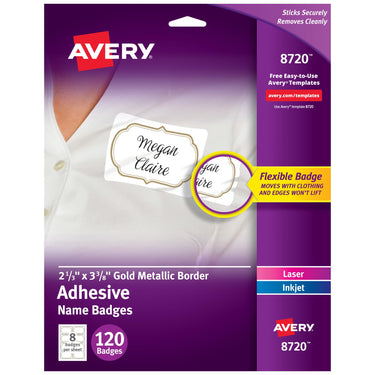 Avery Flexible Printable Name Tags, 2-1/3